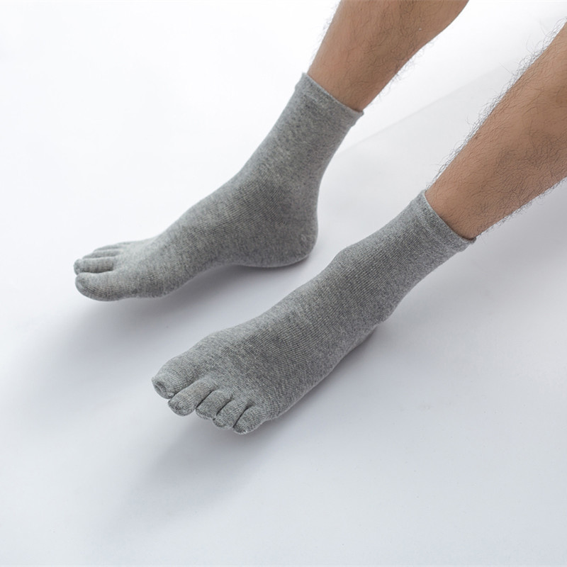 Toe Socks Thick Five-toe Socks Male Business Large Size Cotton Socks Men